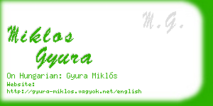 miklos gyura business card
